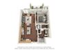 Oaks Landings_3D_1 Bedroom_1A Floor Pan
